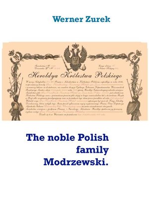cover image of The noble Polish family Modrzewski.